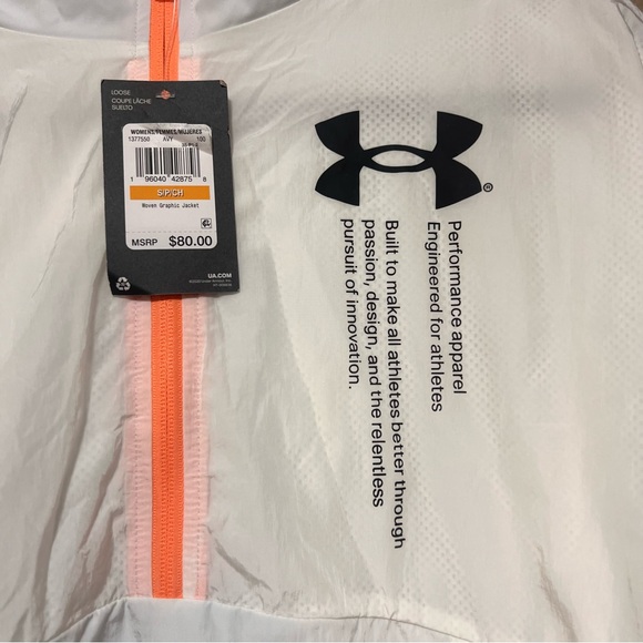 NEW Under Armour Women's UA Woven Graphic Rain Activewear Jacket Hood Running - Picture 7 of 9